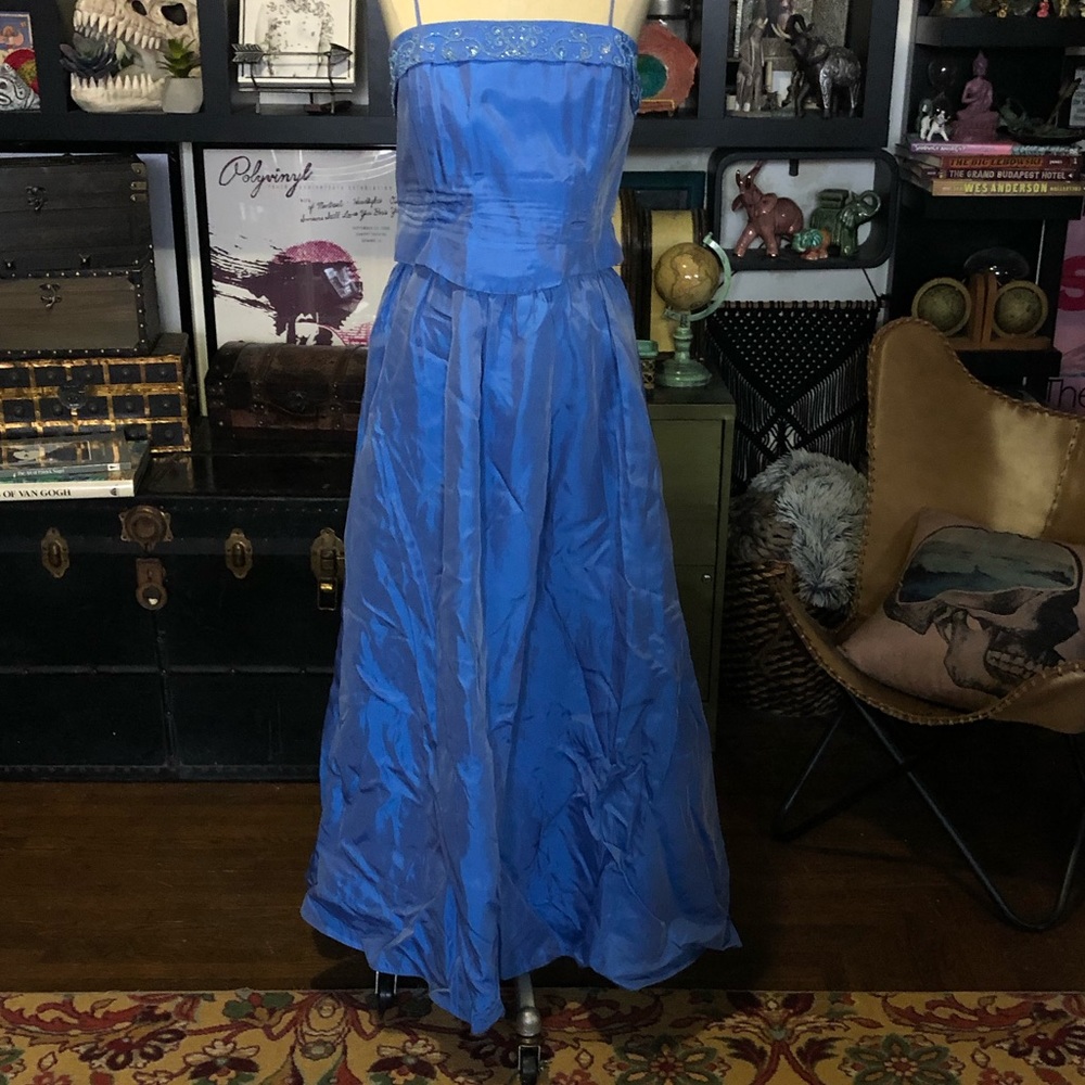 2 Piece Blue Gown
